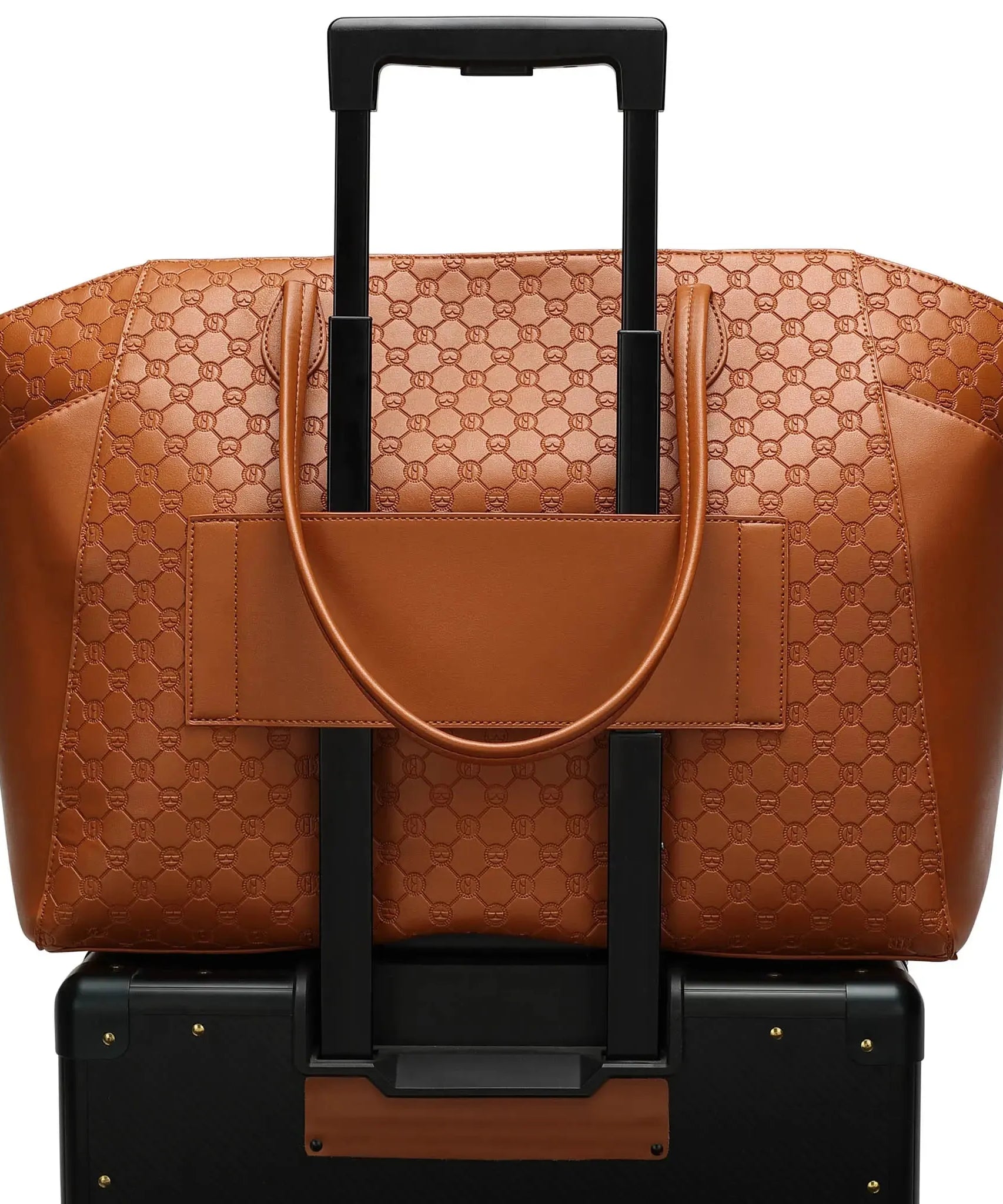 Compass 32L Weekender Tote Bag aus veganem Leder mit Monogramm