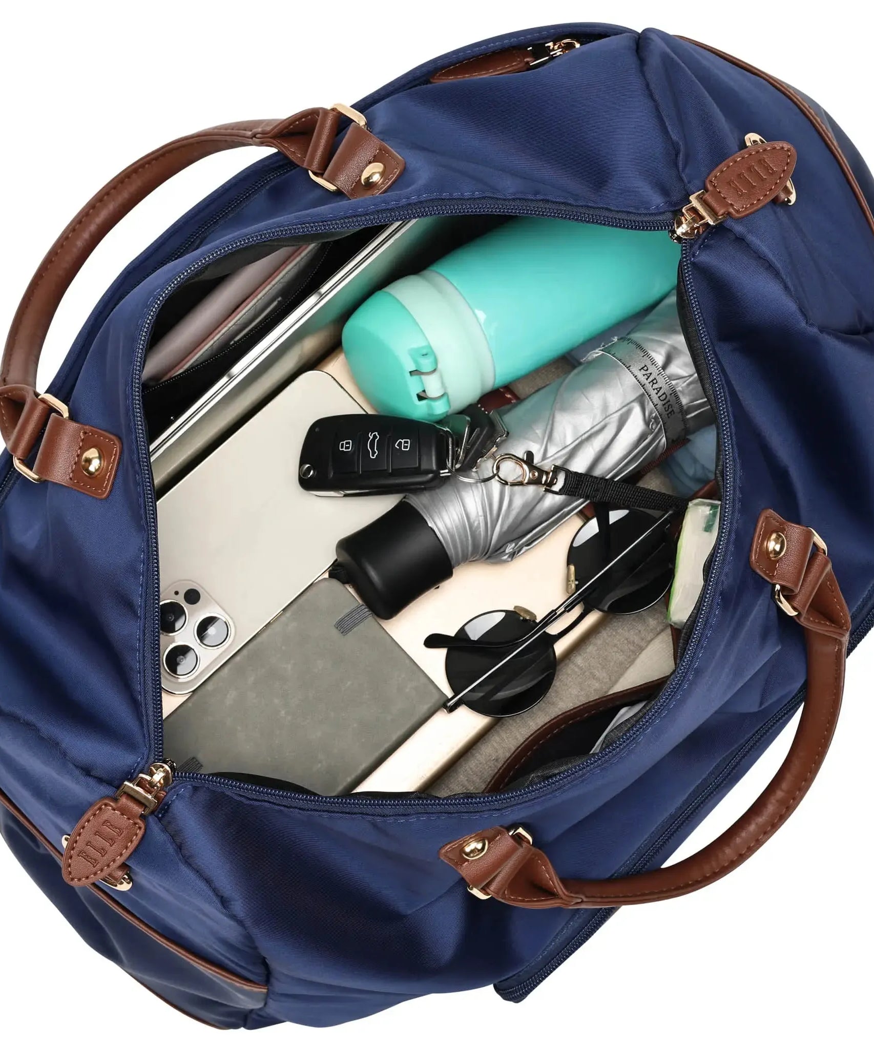 Luxe Journey 30L Reisetasche aus Twill und veganem Leder