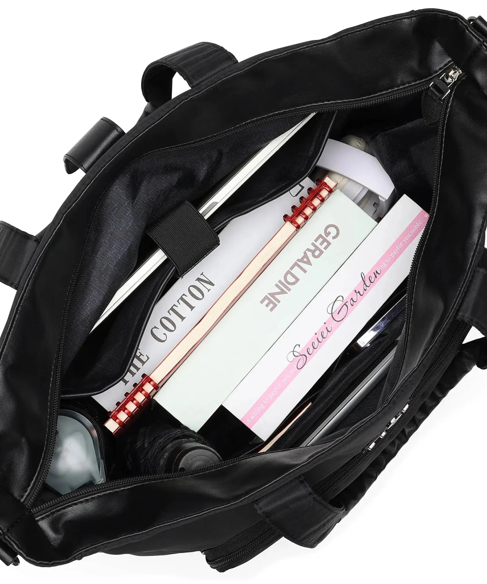 Voyage 25L Weekender-Tasche aus Twill und veganem Leder