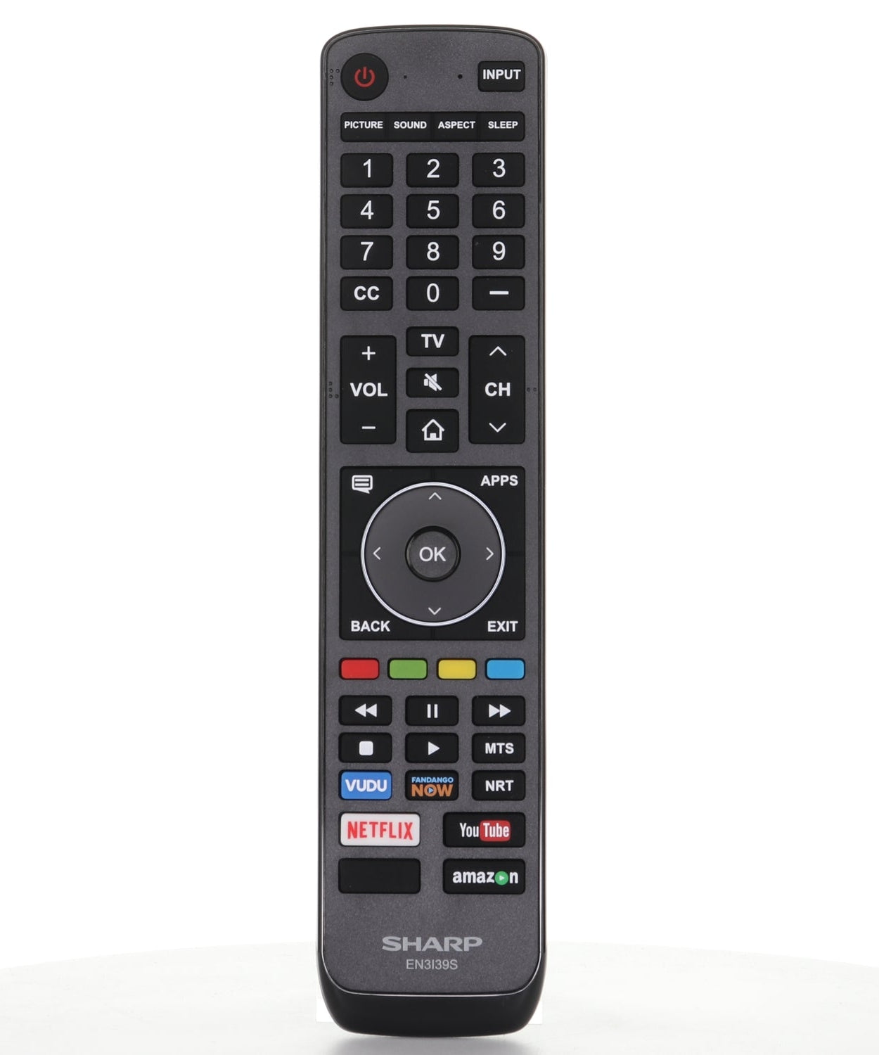 Sharp EN3I39S 2018 Smart TV Remote Control for Sharp Smart TVs | Vudu | Fandango | Netflix | YouTube | Amazon - EN3I39S