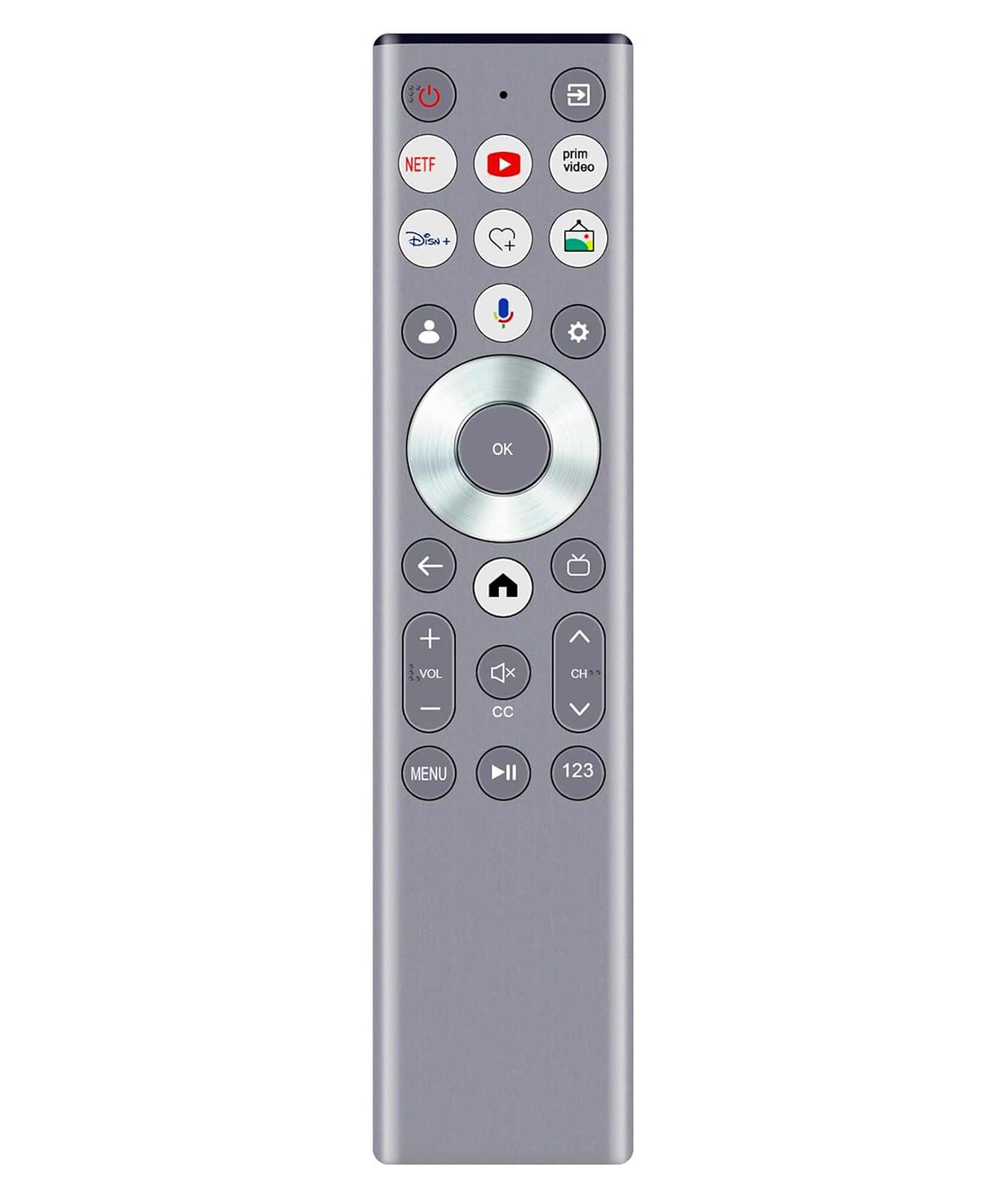 Substitute for Hisense ERF6G80H / ERF6A80 Google Voice TV Remote Control | A7, U8 Series [ERF6B80HL]