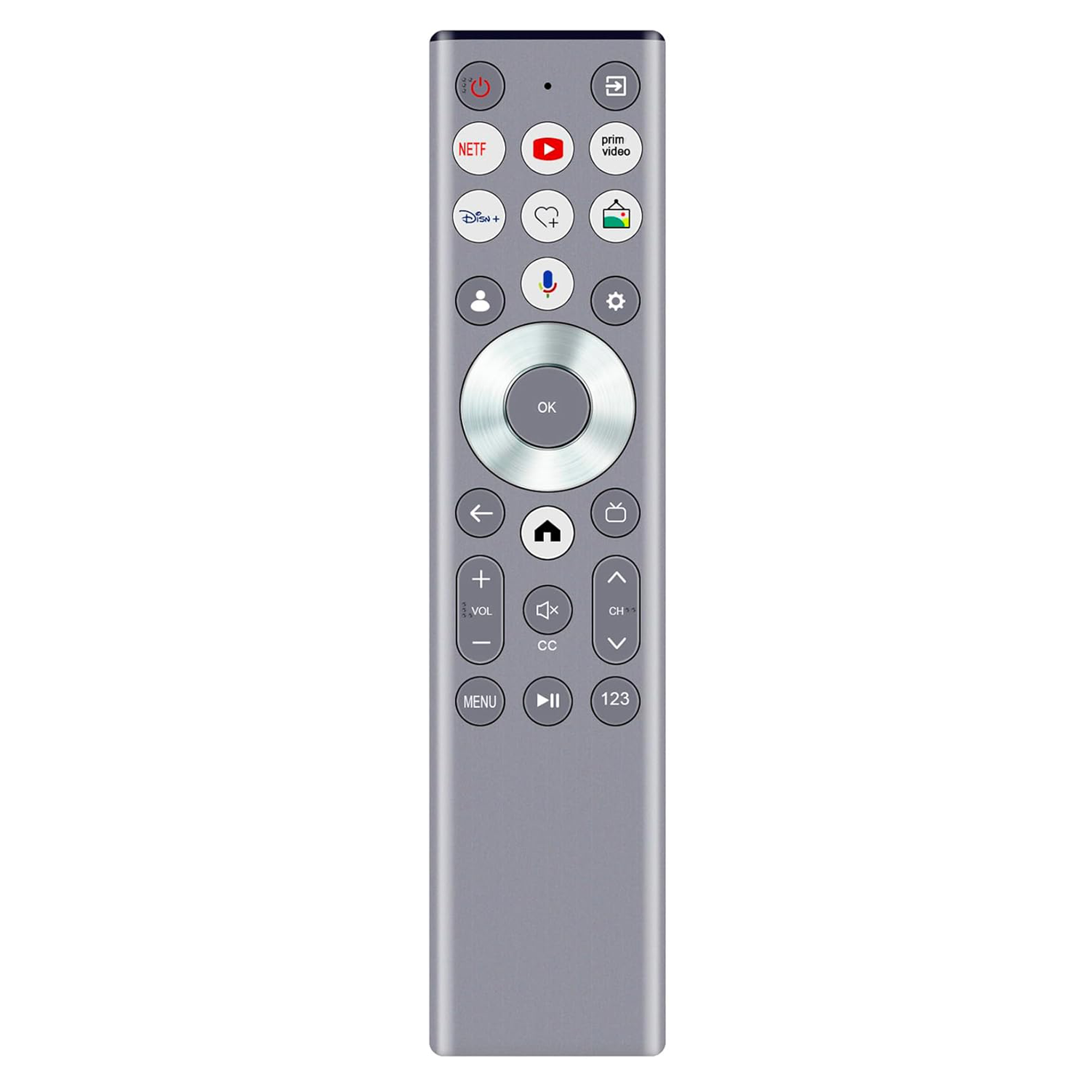 Substitute for Hisense ERF6G80H / ERF6A80 Google Voice TV Remote Control | A7, U8 Series [ERF6B80HL]