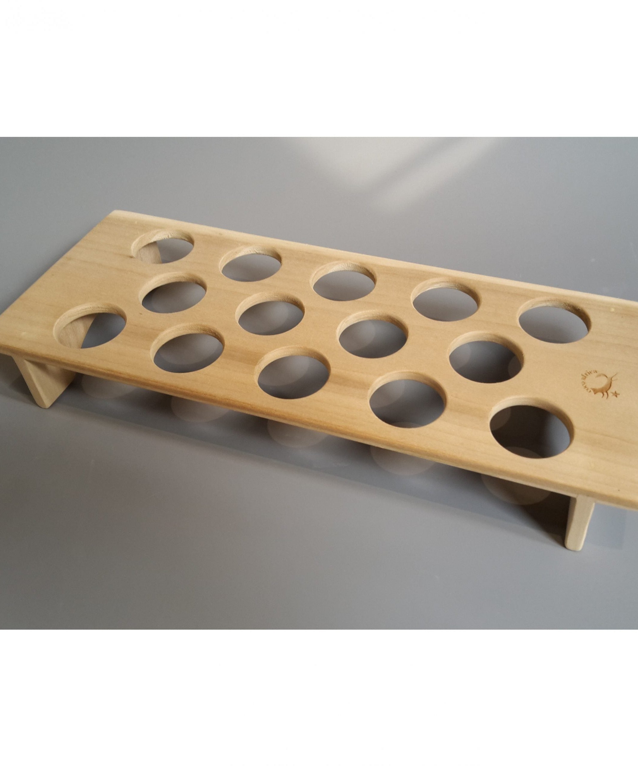 Hand-Carved Wooden Fridge Egg Tray