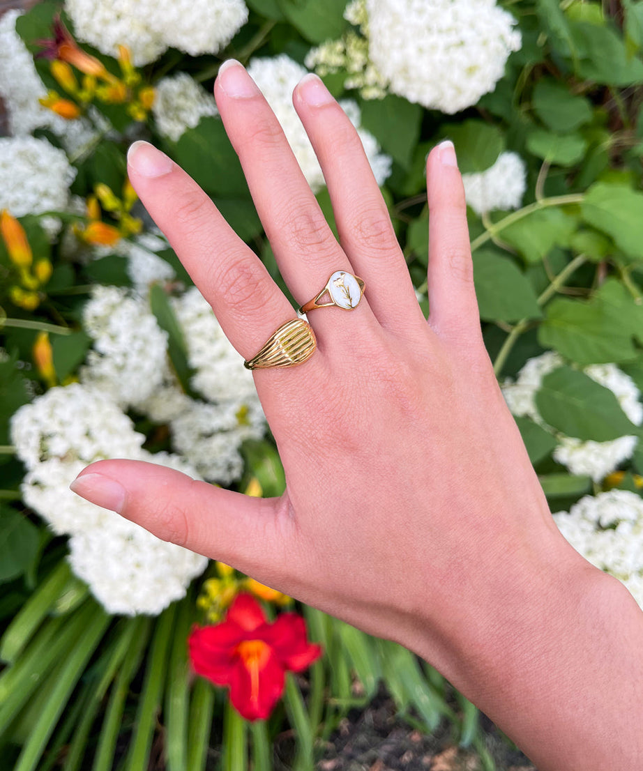 Wildflower Signet Ring