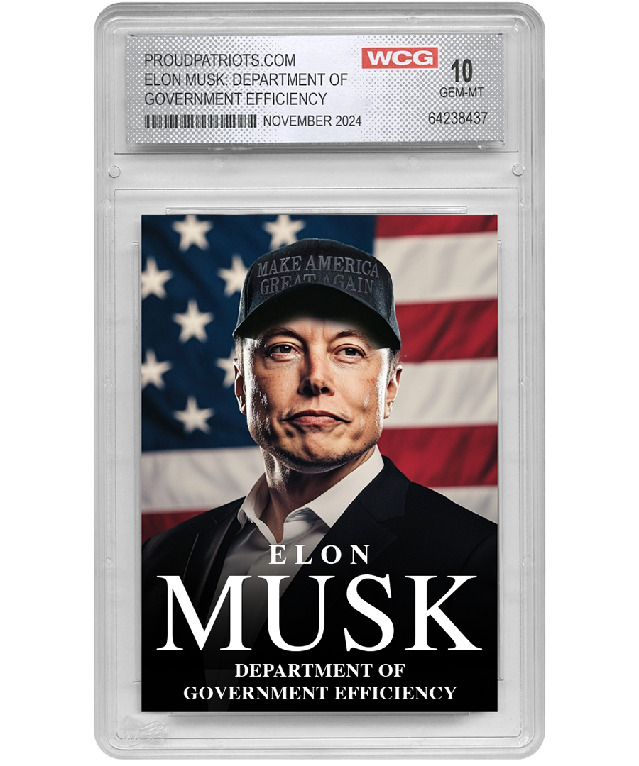 Elon Musk DOGE Trading Card - Graded Gem Mint 10