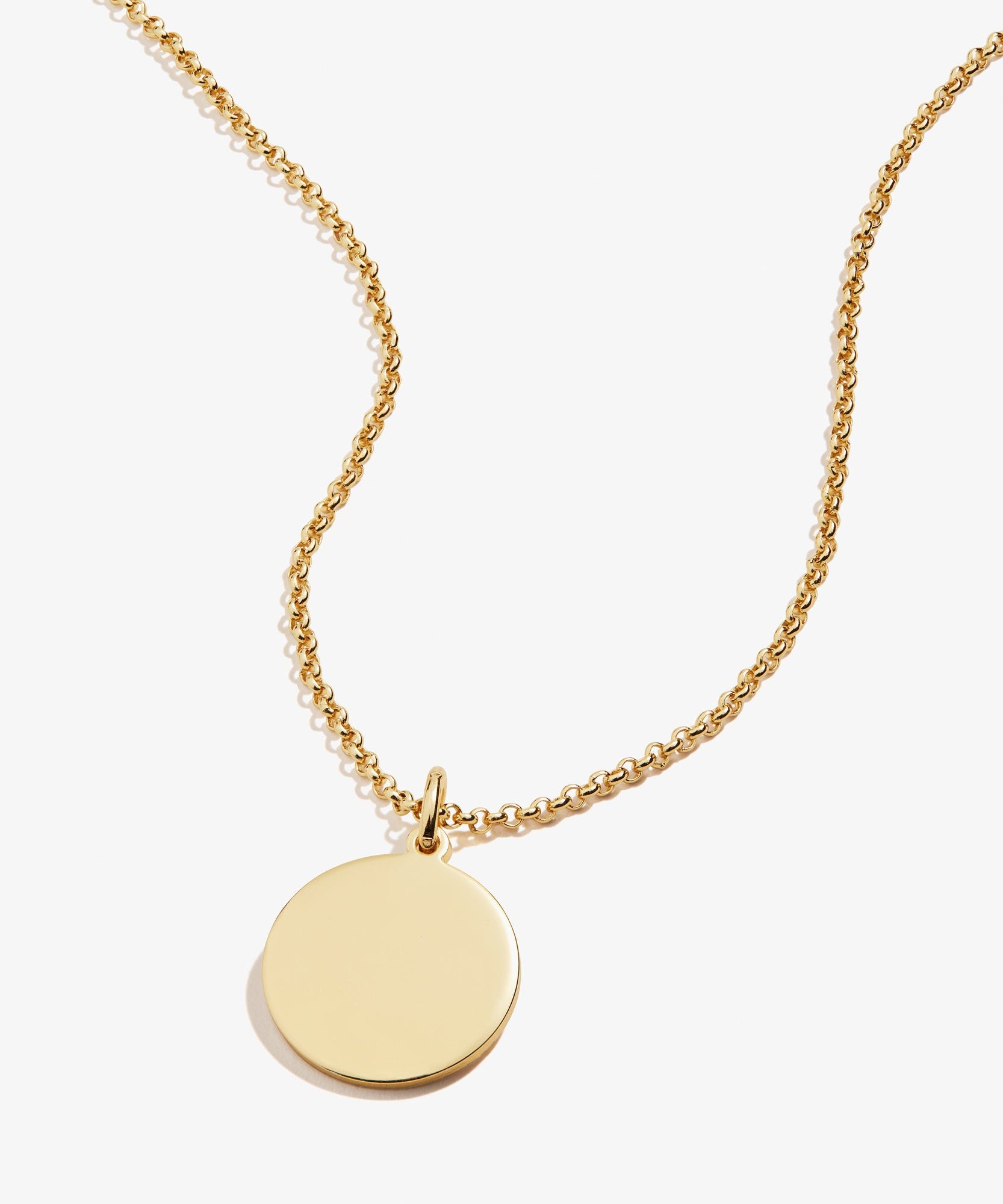 Circle Charm Necklace, 21''