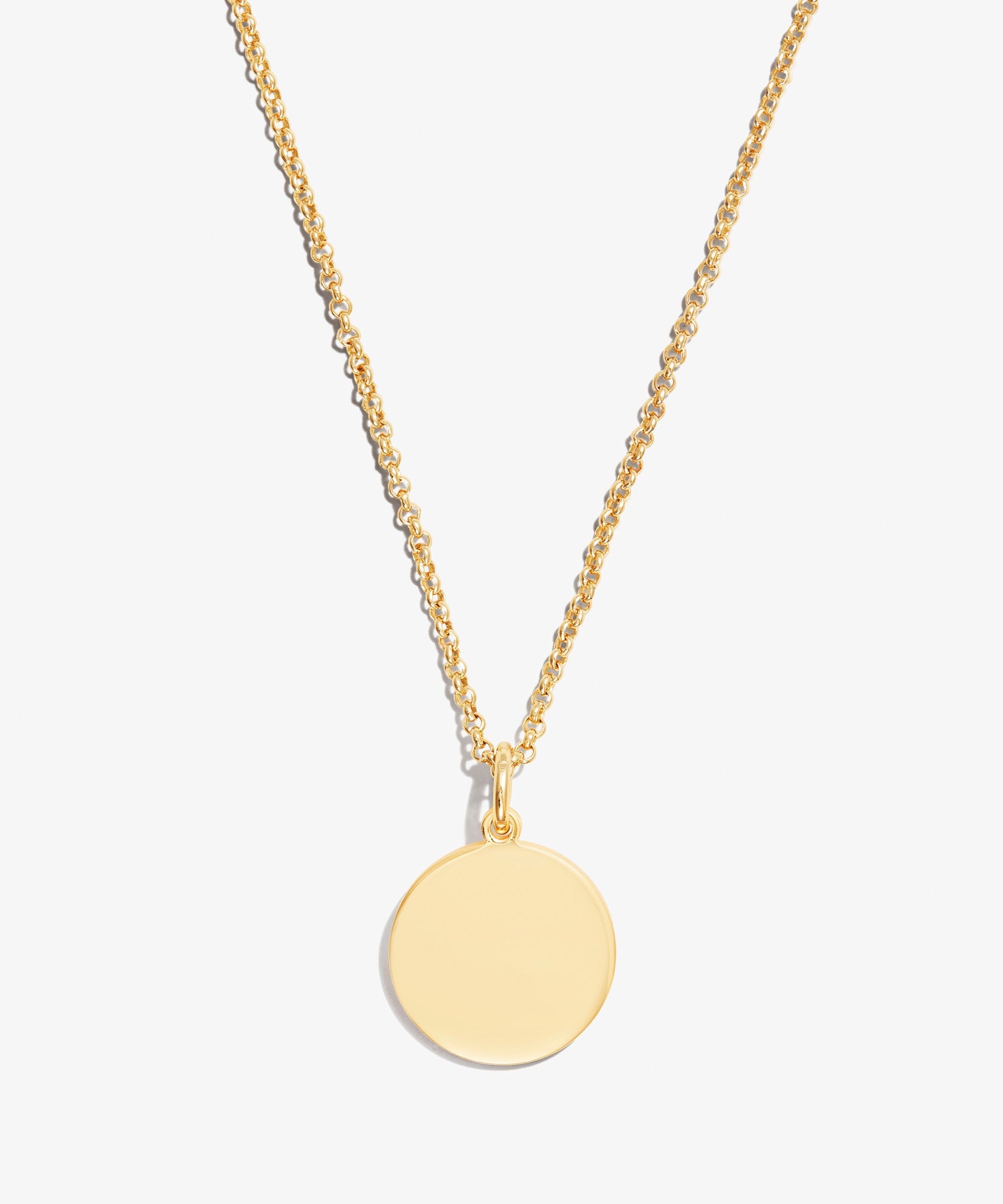 Circle Charm Necklace, 21''