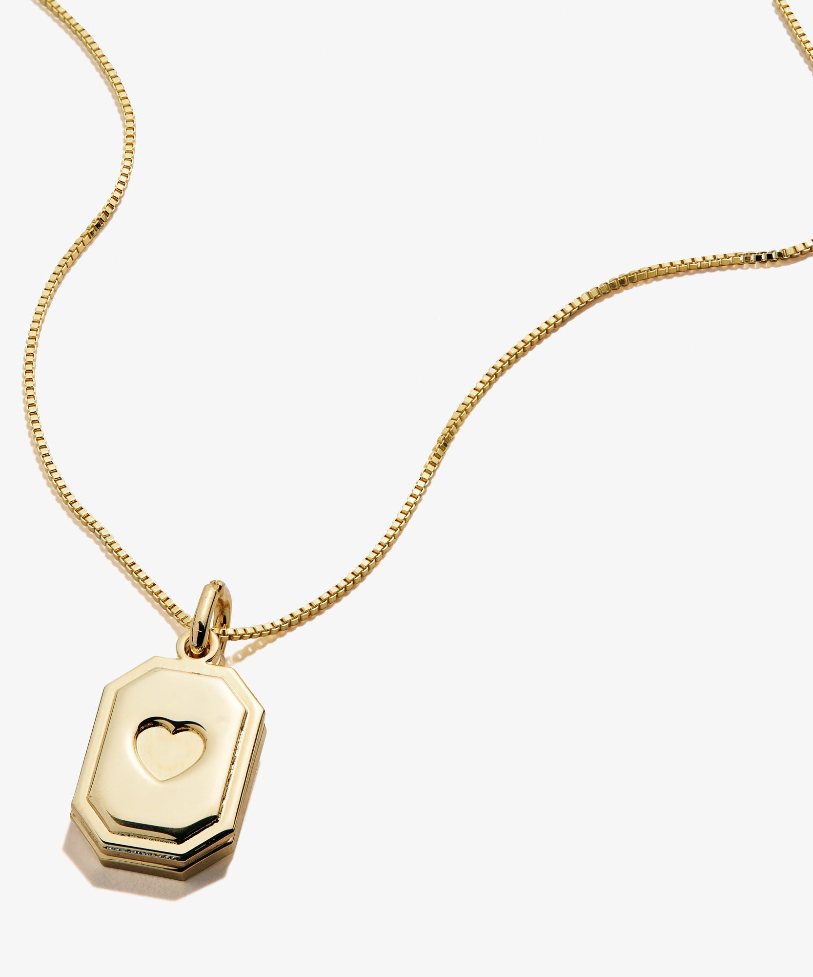 Slider Tag Heart Charm Necklace, 21''