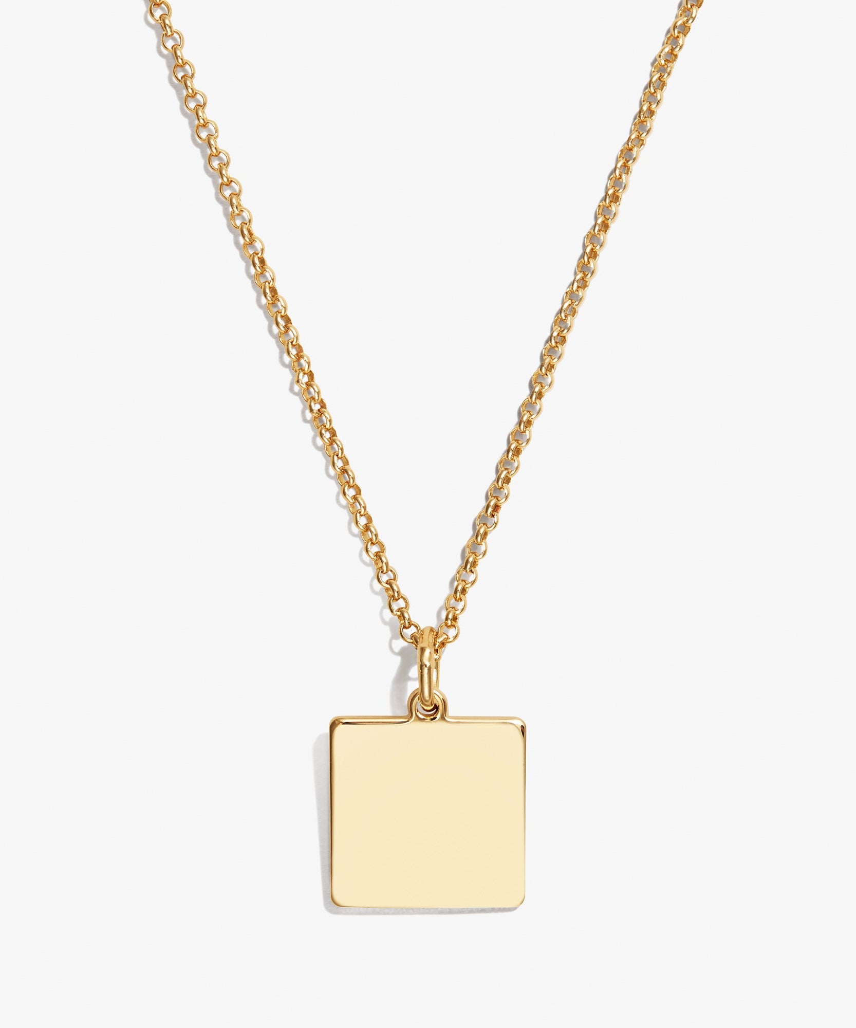 Square Charm Necklace, 21''