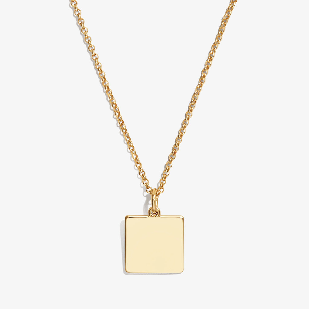 Square Charm Necklace, 21''