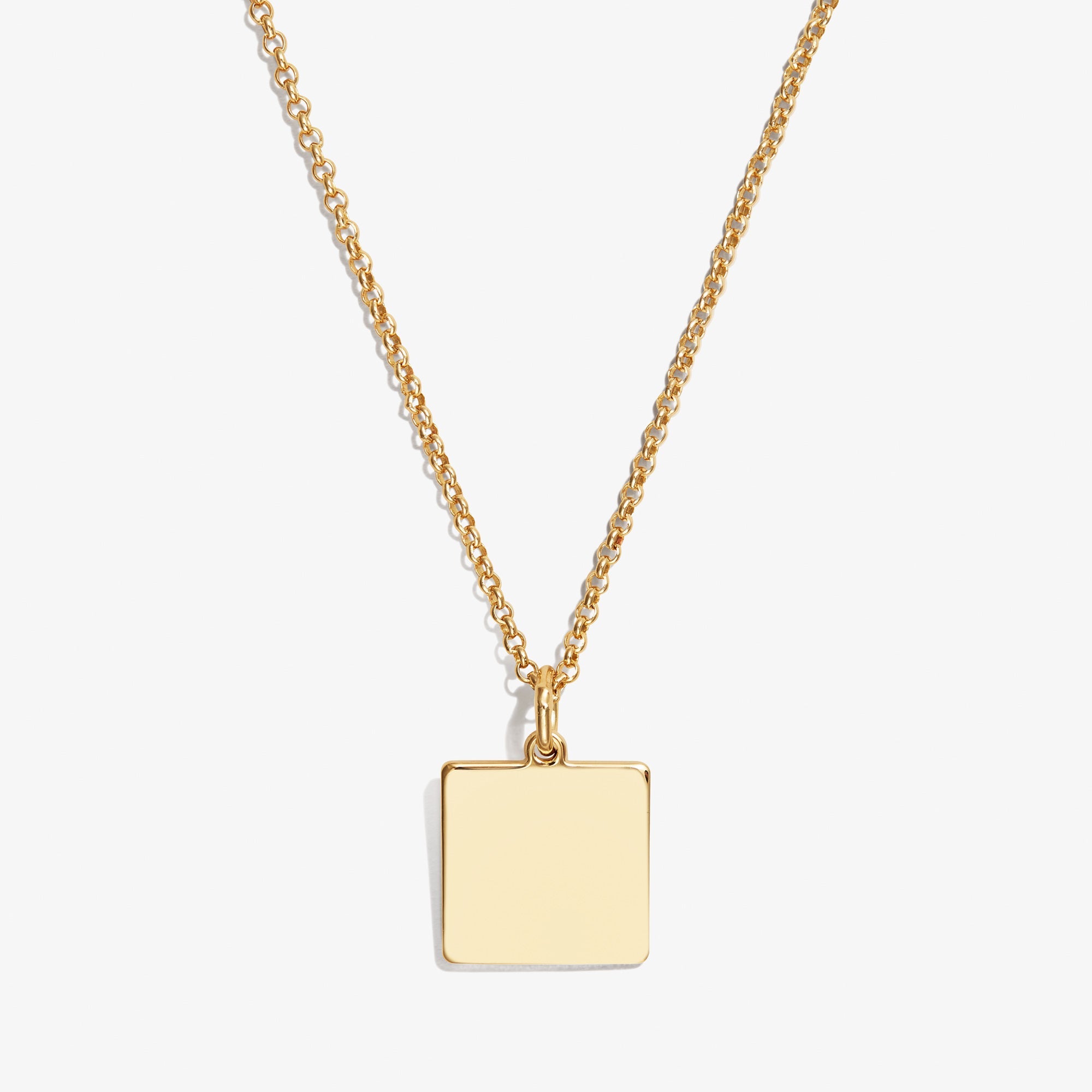 Square Charm Necklace, 21''