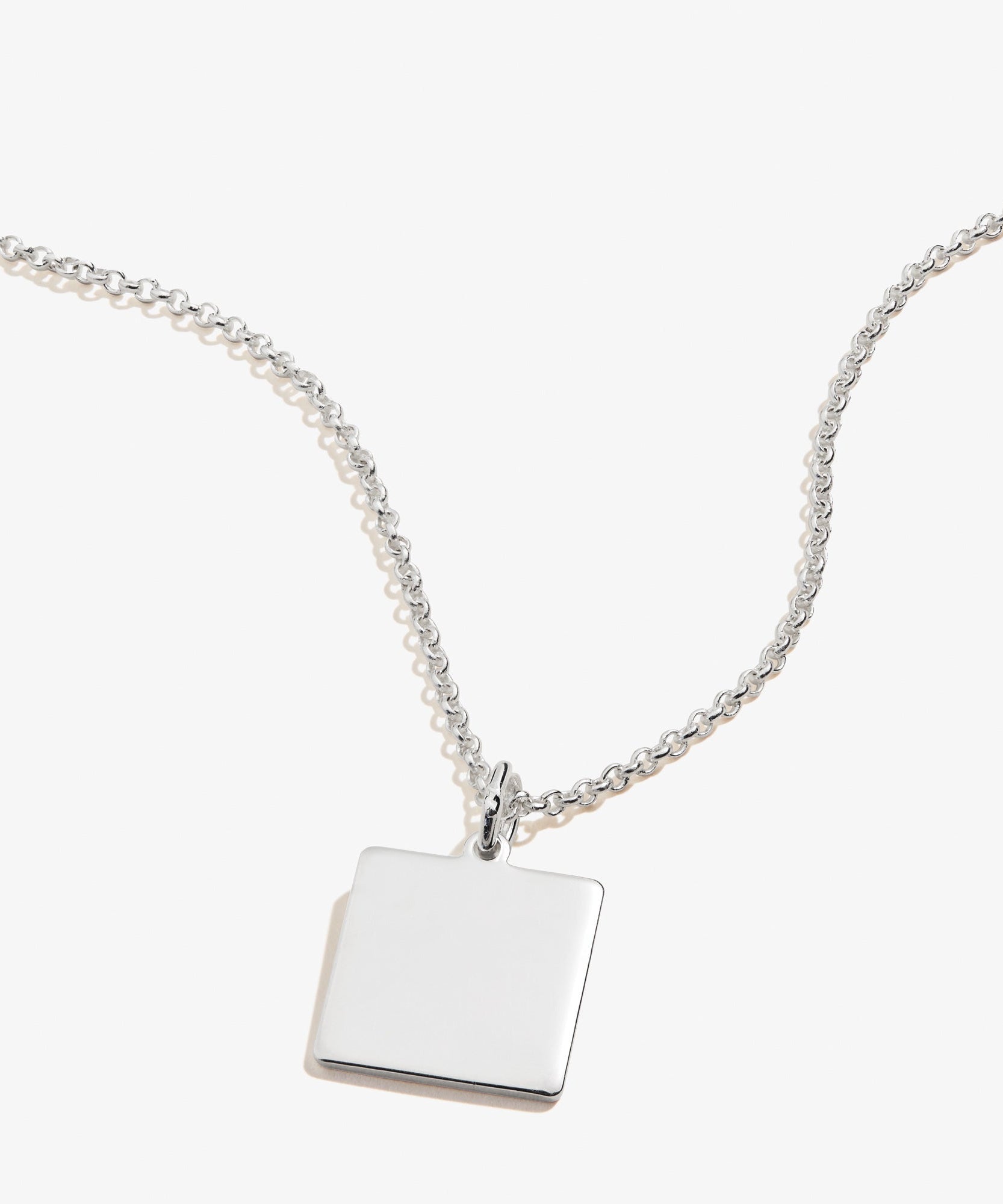 Square Charm Necklace, 21''
