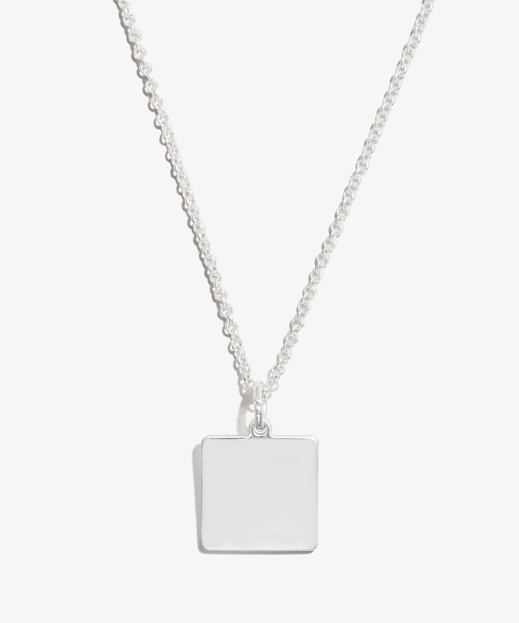 Square Charm Necklace, 21''