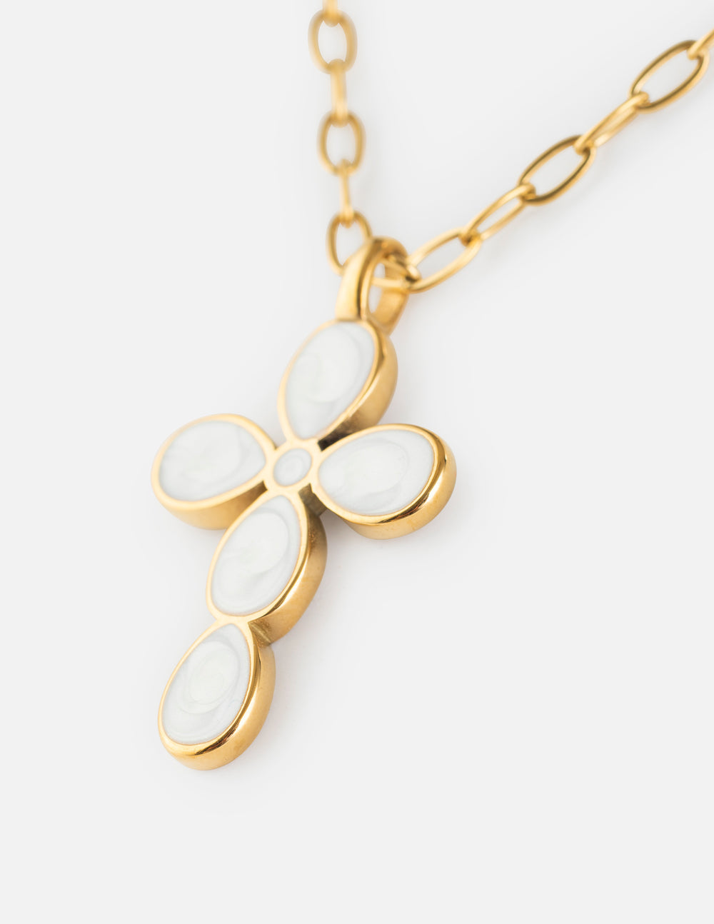 Eternal Light Cross Paperclip Chain Necklace