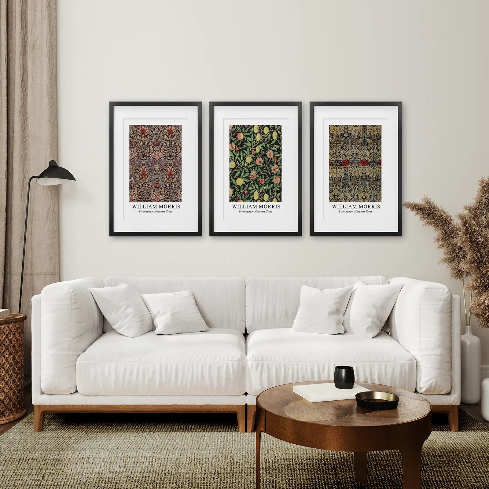William Morris 3-teiliges Wandbild Set Heimdeko