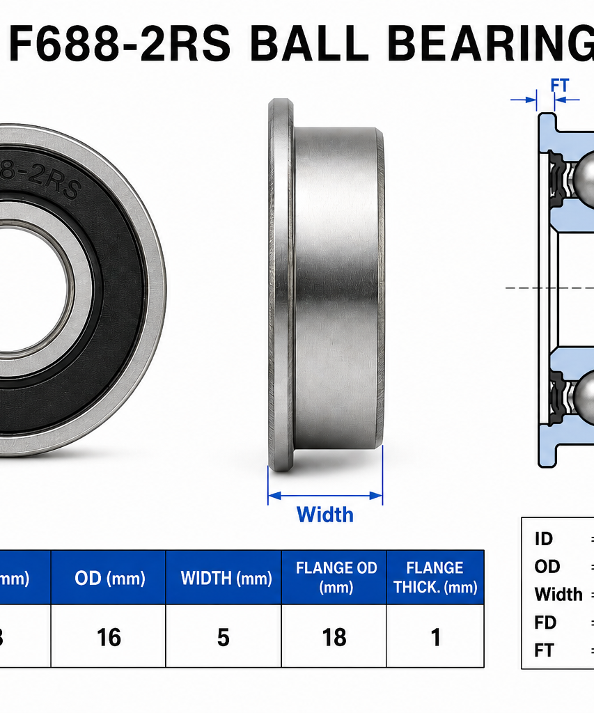 HoneyBadger Chrome Steel Bearings