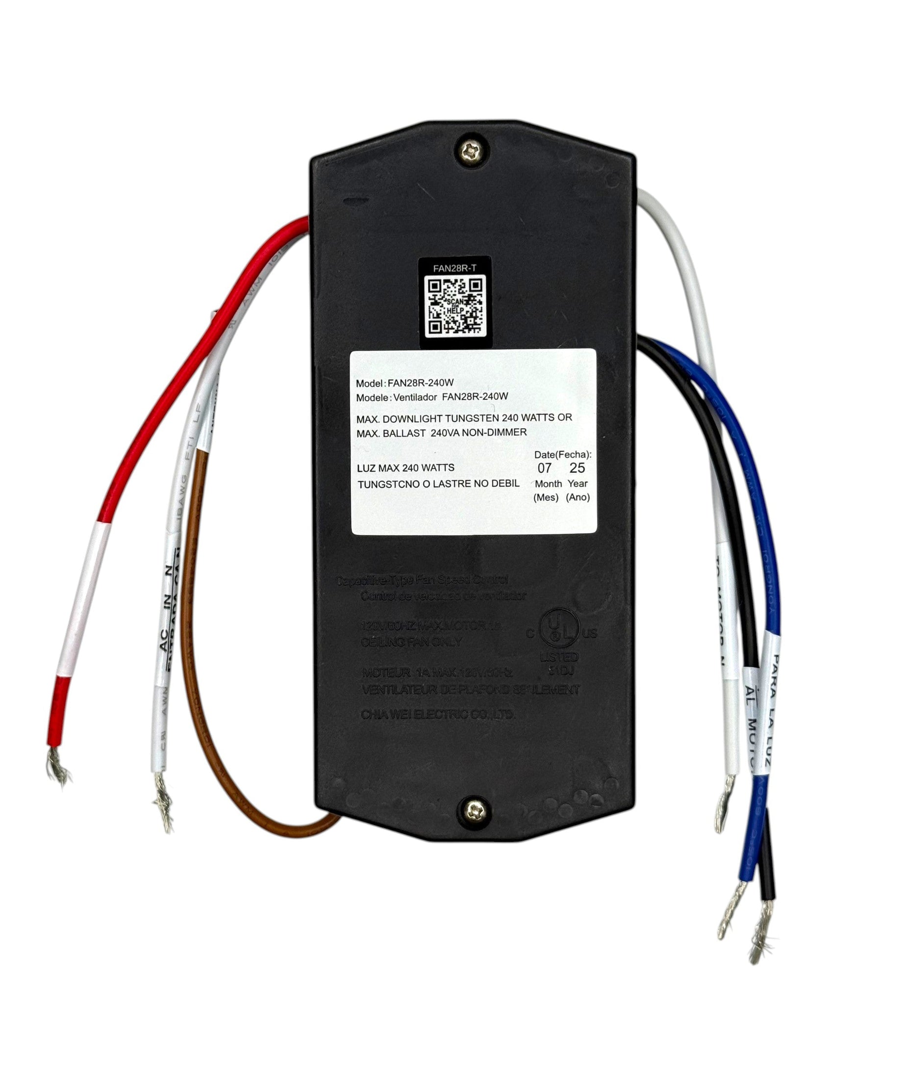 Anderic RR7099TKIT Universal Ceiling Fan Remote Control Add-on Kit for 3 Speed Ceiling Fans