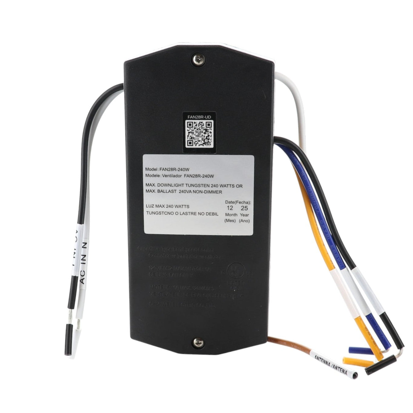 Anderic Universal Add-on Remote Control Kit for 3 speed Ceiling Fans with Up & Down Lights - RR7083TUDL-FAN28RUD-KIT