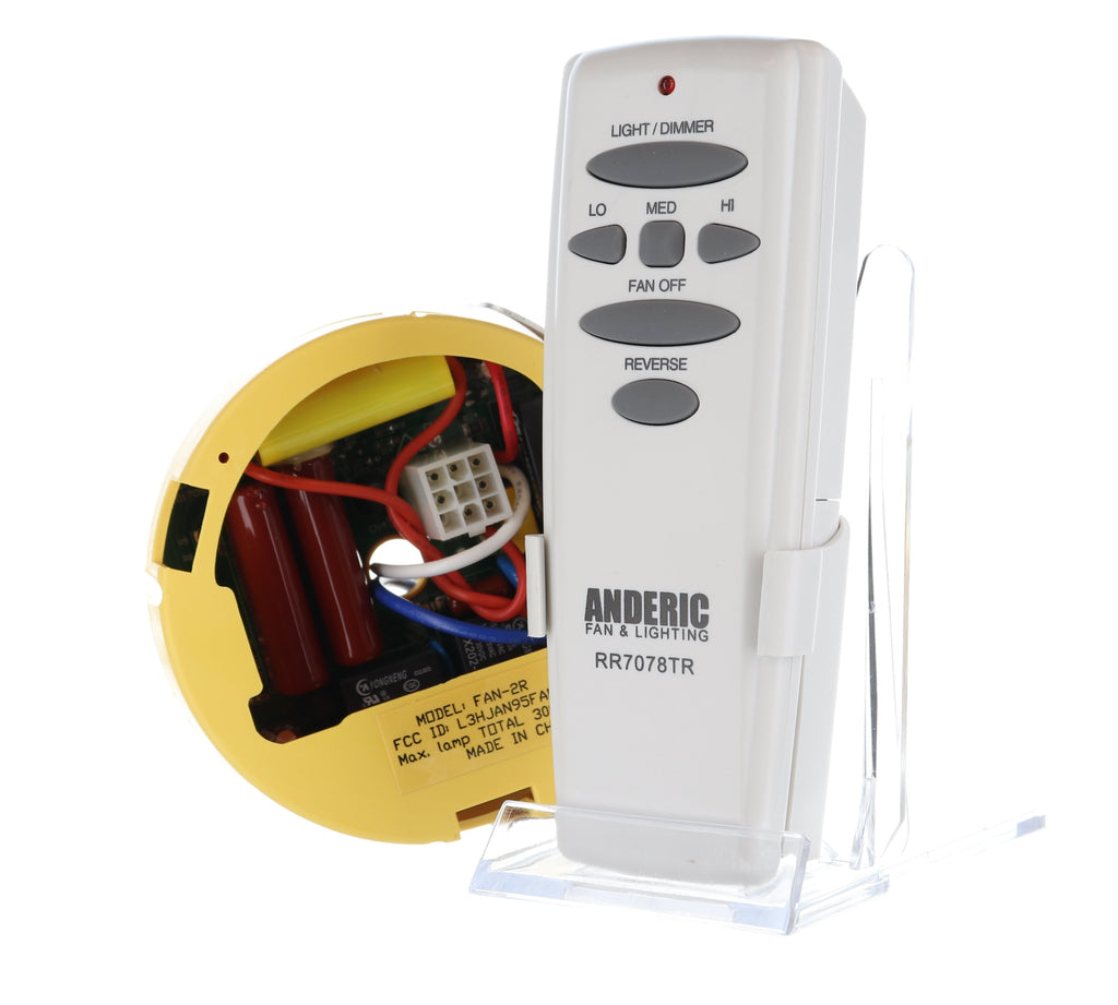 Anderic FAN2R-RR7078TR-KIT Ceiling Fan Remote Control Kit for Hampton Bay, Hunter and others - FAN2R, RR7078TR