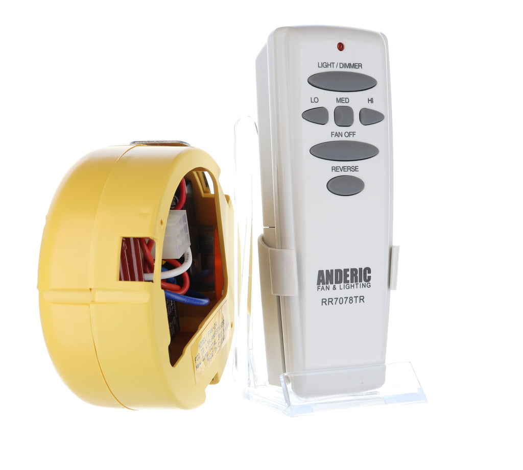 Anderic FAN2R-RR7078TR-KIT Ceiling Fan Remote Control Kit for Hampton Bay, Hunter and others - FAN2R, RR7078TR