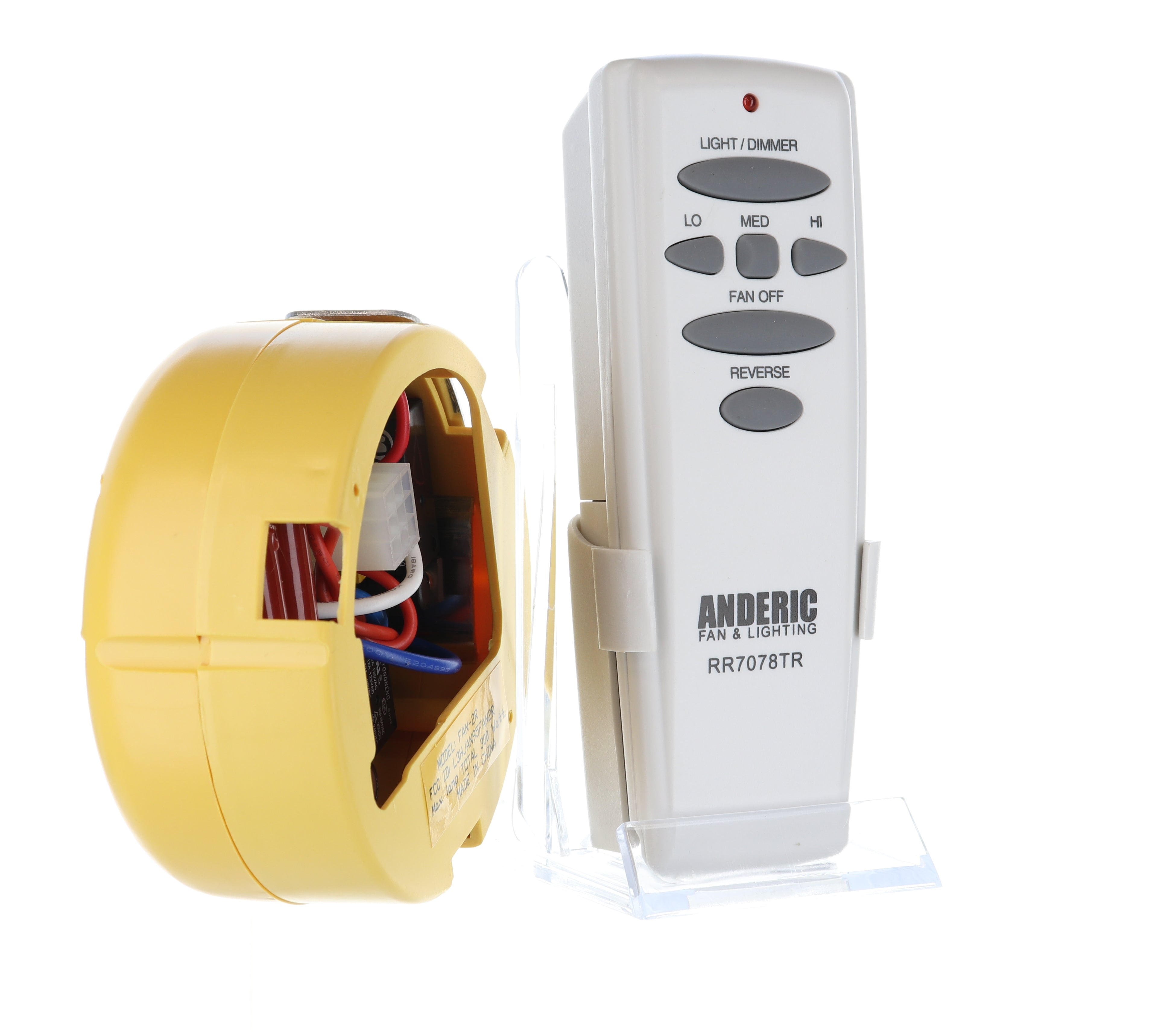 Anderic FAN2R-RR7078TR-KIT Ceiling Fan Remote Control Kit for Hampton Bay, Hunter and others - FAN2R, RR7078TR