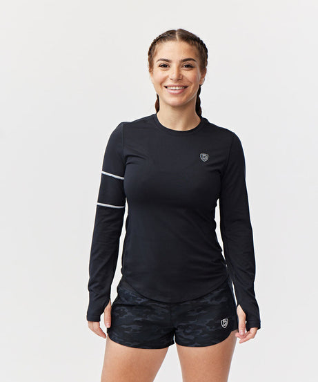 Foudy Damen Langarm-Sportoberteil