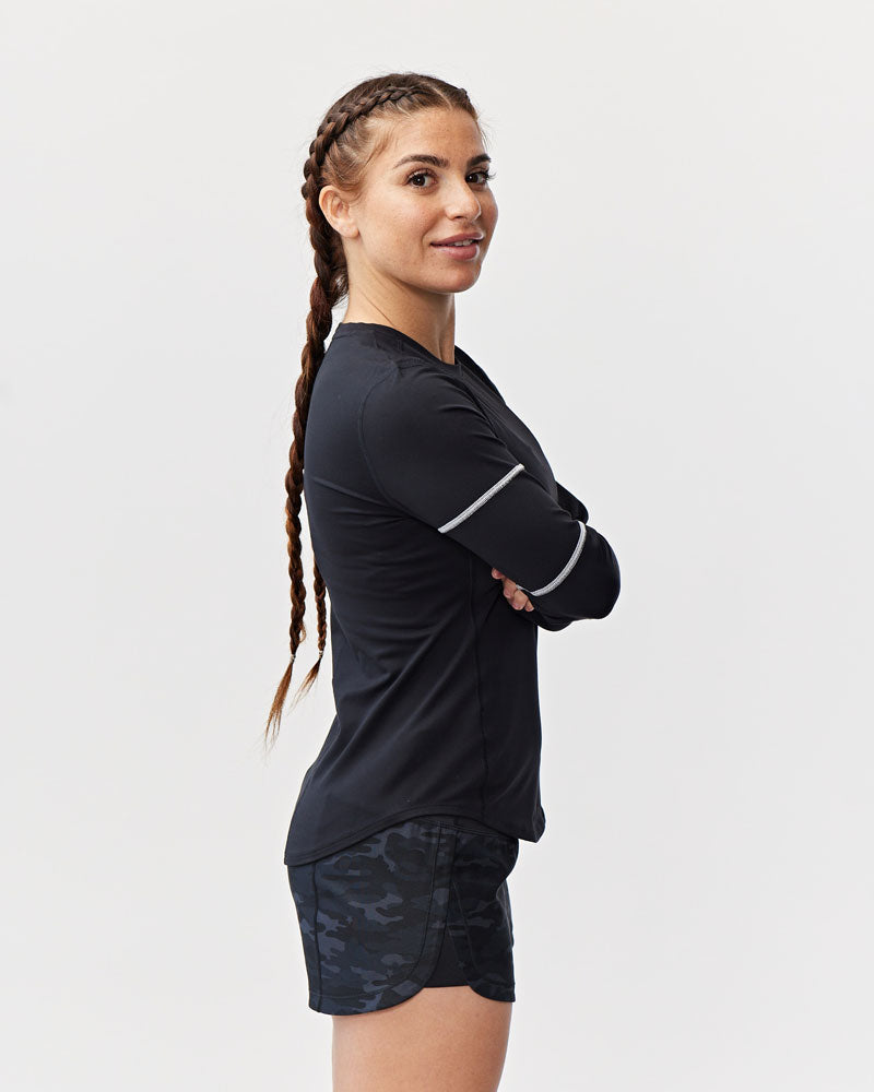 Foudy Damen Langarm-Sportoberteil