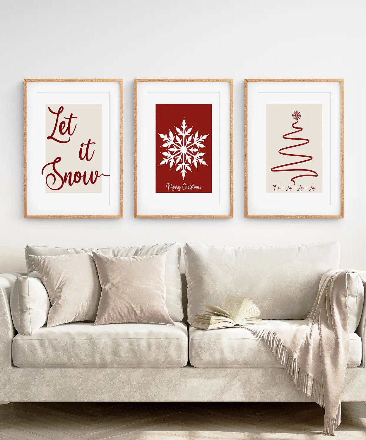 Frohe Weihnachten Minimalistische Weihnachtsdekorationsposter