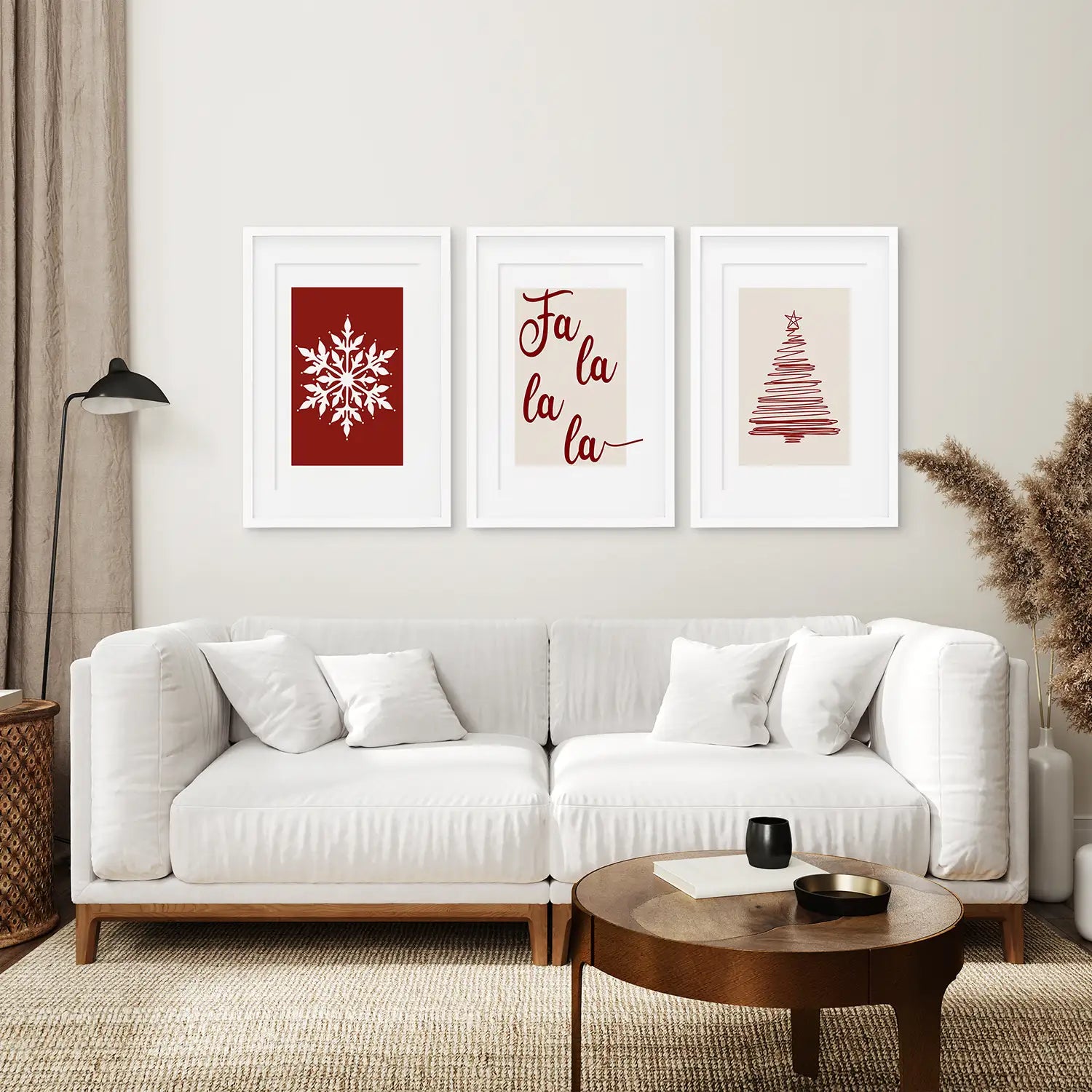 Wandbilder Weihnachtsdeko 3er Set