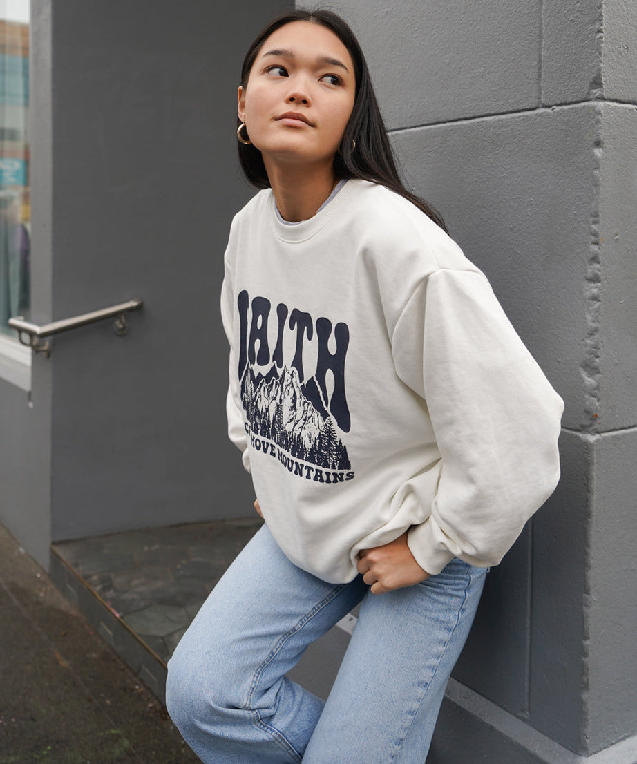 Faith Can Move Mountains Unisex Crewneck