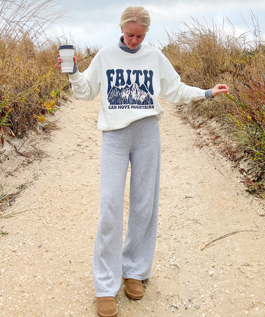Faith Can Move Mountains Unisex Crewneck