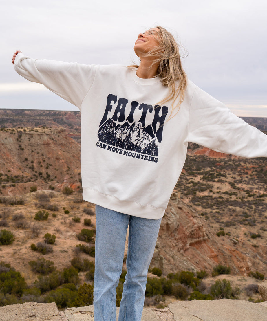 Faith Can Move Mountains Unisex Crewneck