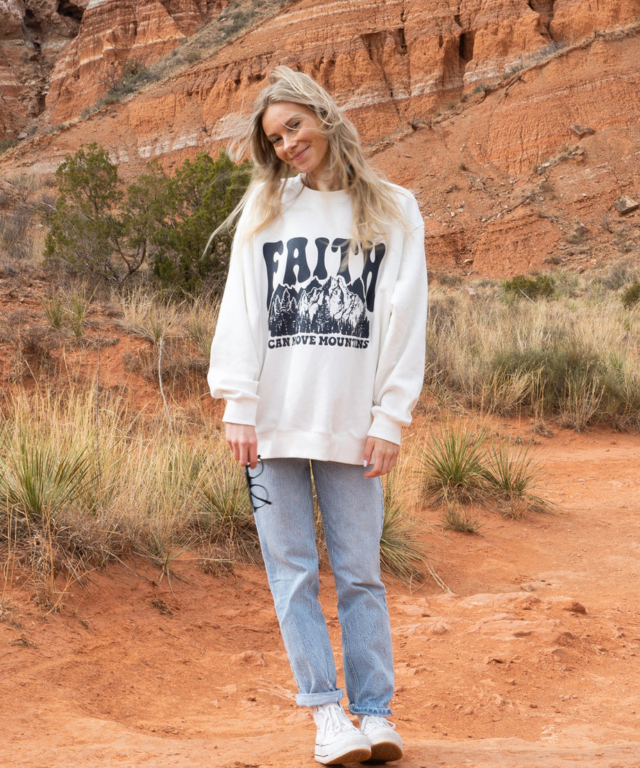 Faith Can Move Mountains Unisex Crewneck