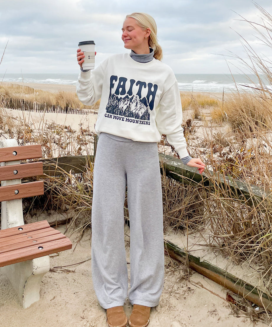 Faith Can Move Mountains Unisex Crewneck