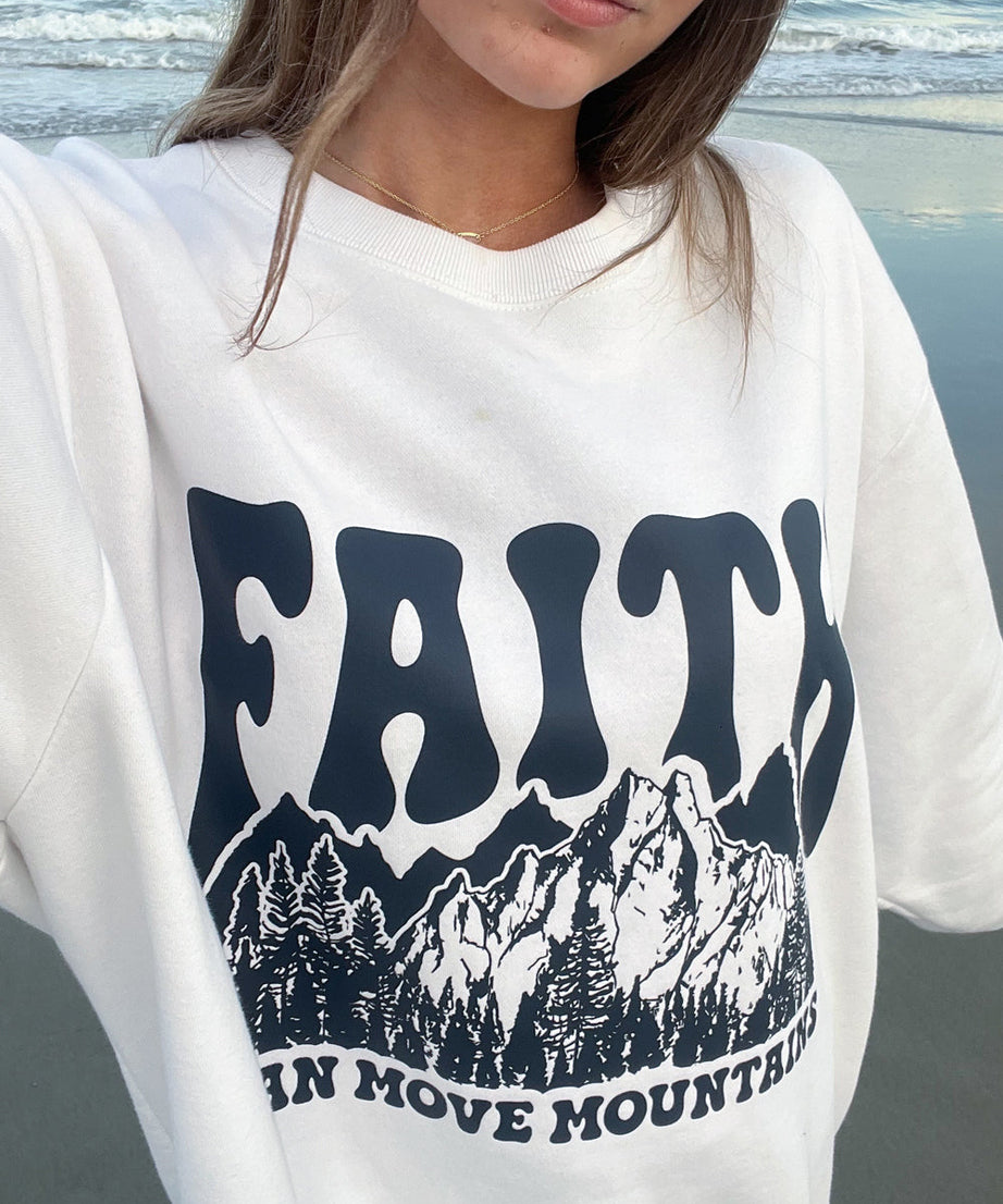 Faith Can Move Mountains Unisex Crewneck