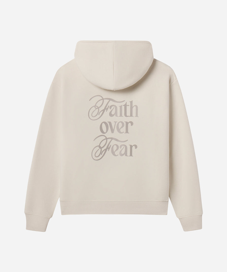 Faith Over Fear Taupe Unisex Hoodie