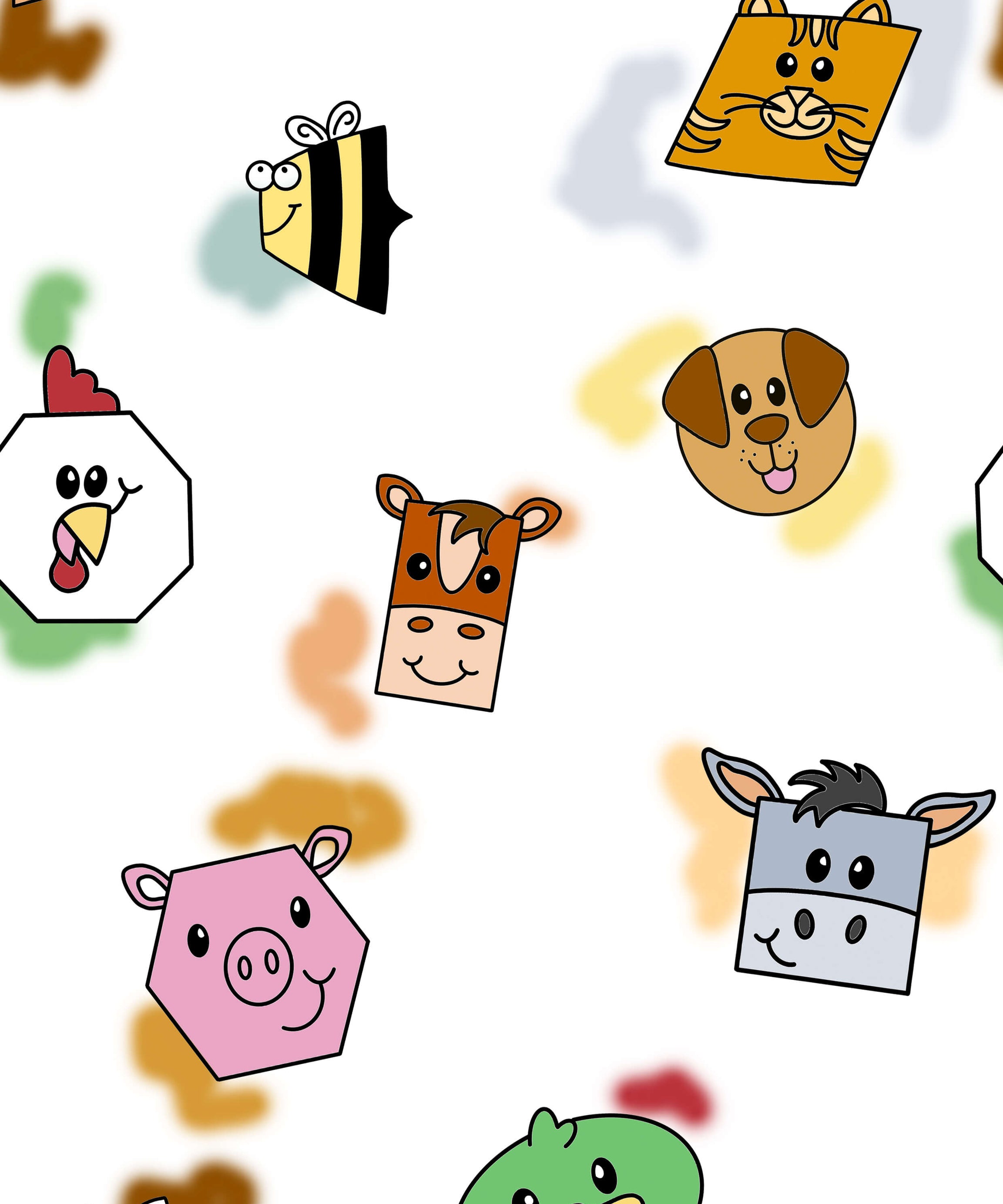 Farm Animals Printed Canopy