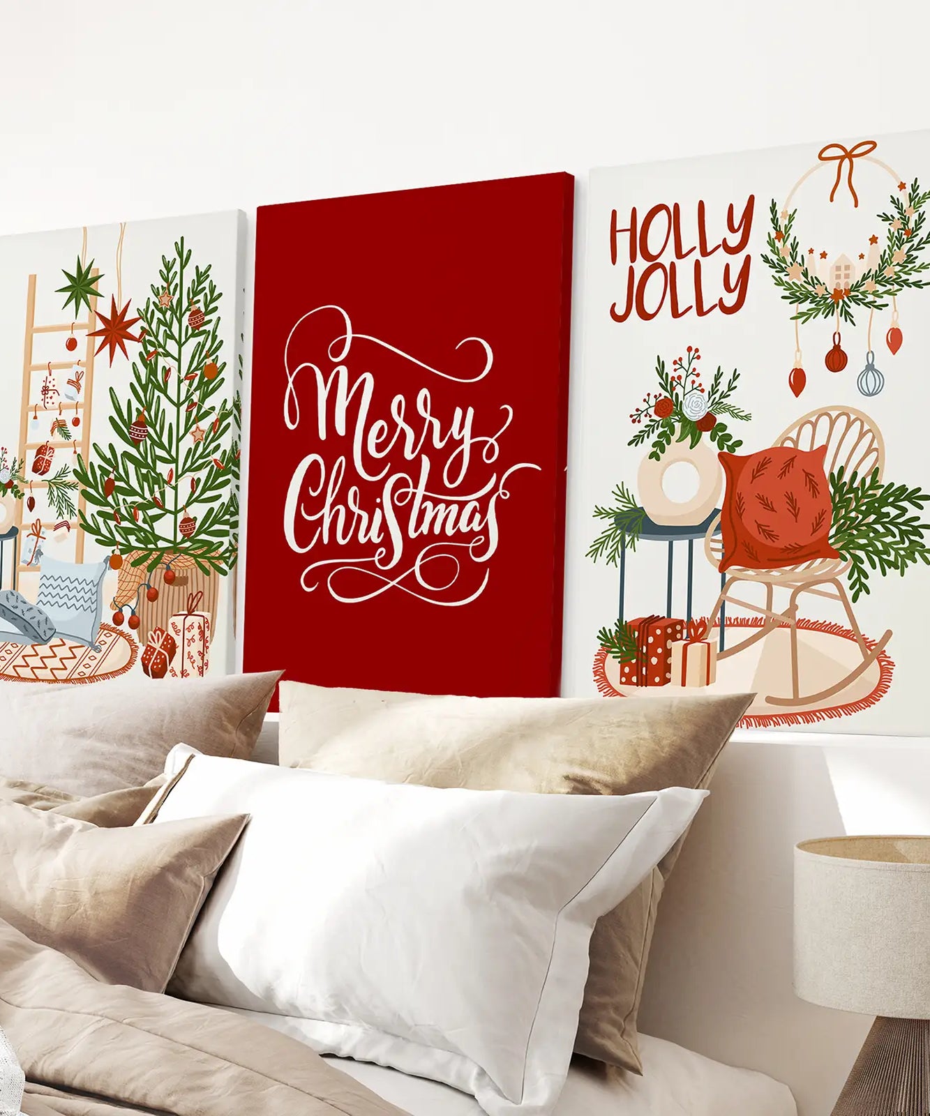 Winterlandschaft Druck Weihnachten Wanddeko Poster Kunst