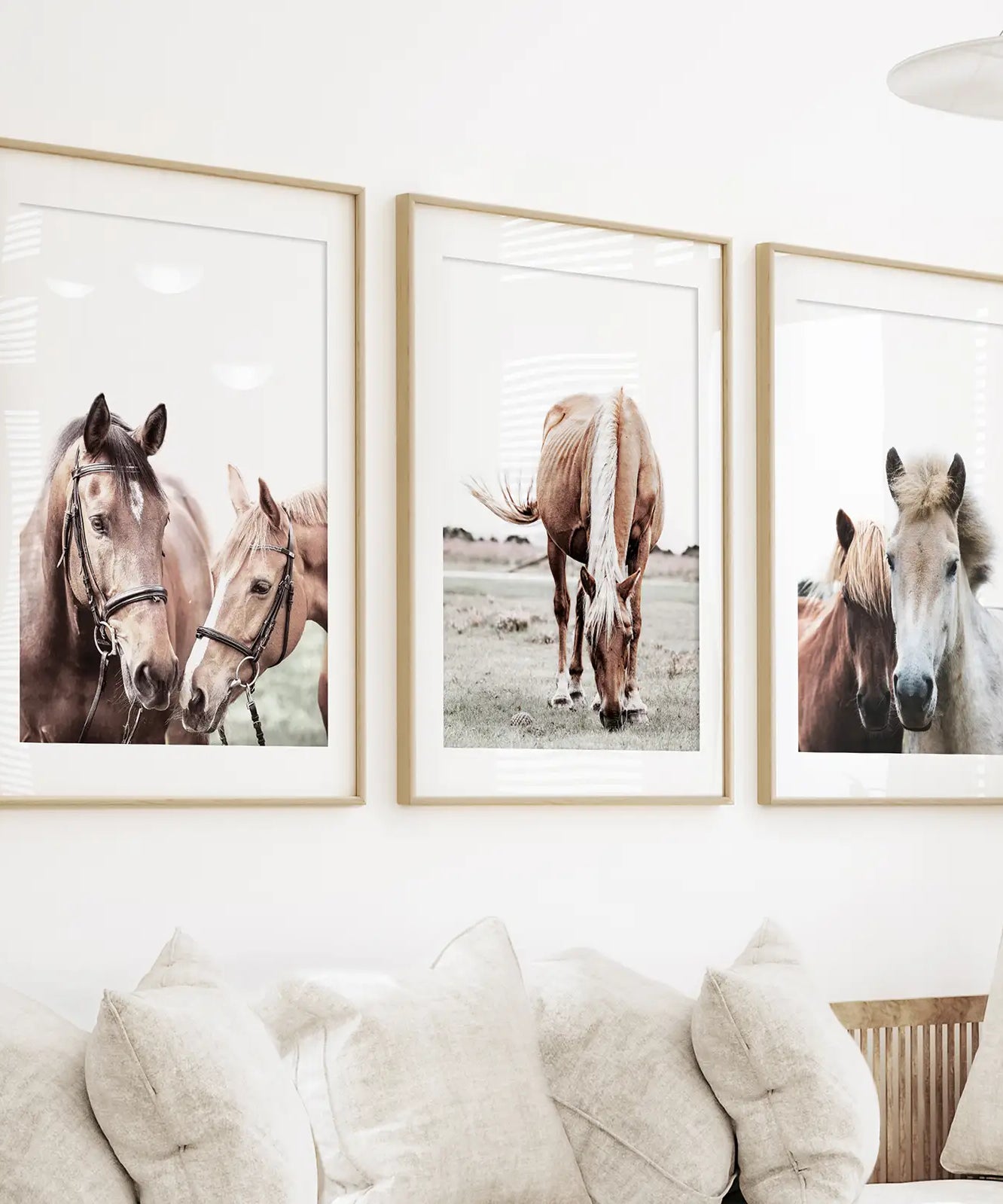 Horses. Modern Farmhouse Prints. Western Set of 3