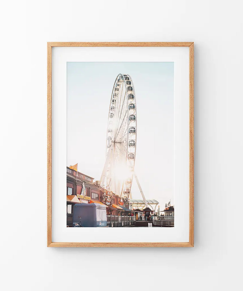 Riesenrad Wanddekoration. Sommer-Strand-Stil