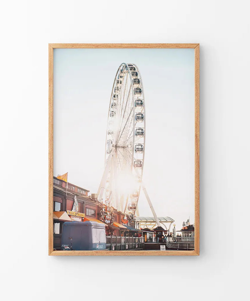Riesenrad Wanddekoration. Sommer-Strand-Stil