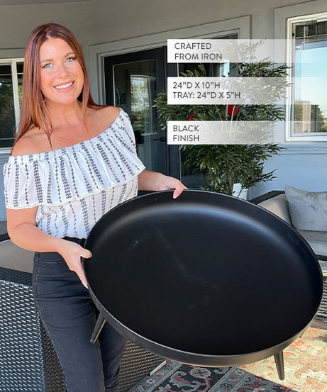 Raised Metal Fire Pit Bowl