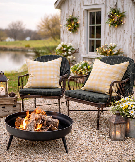 Raised Metal Fire Pit Bowl