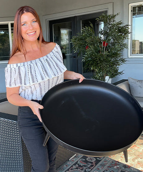 Raised Metal Fire Pit Bowl