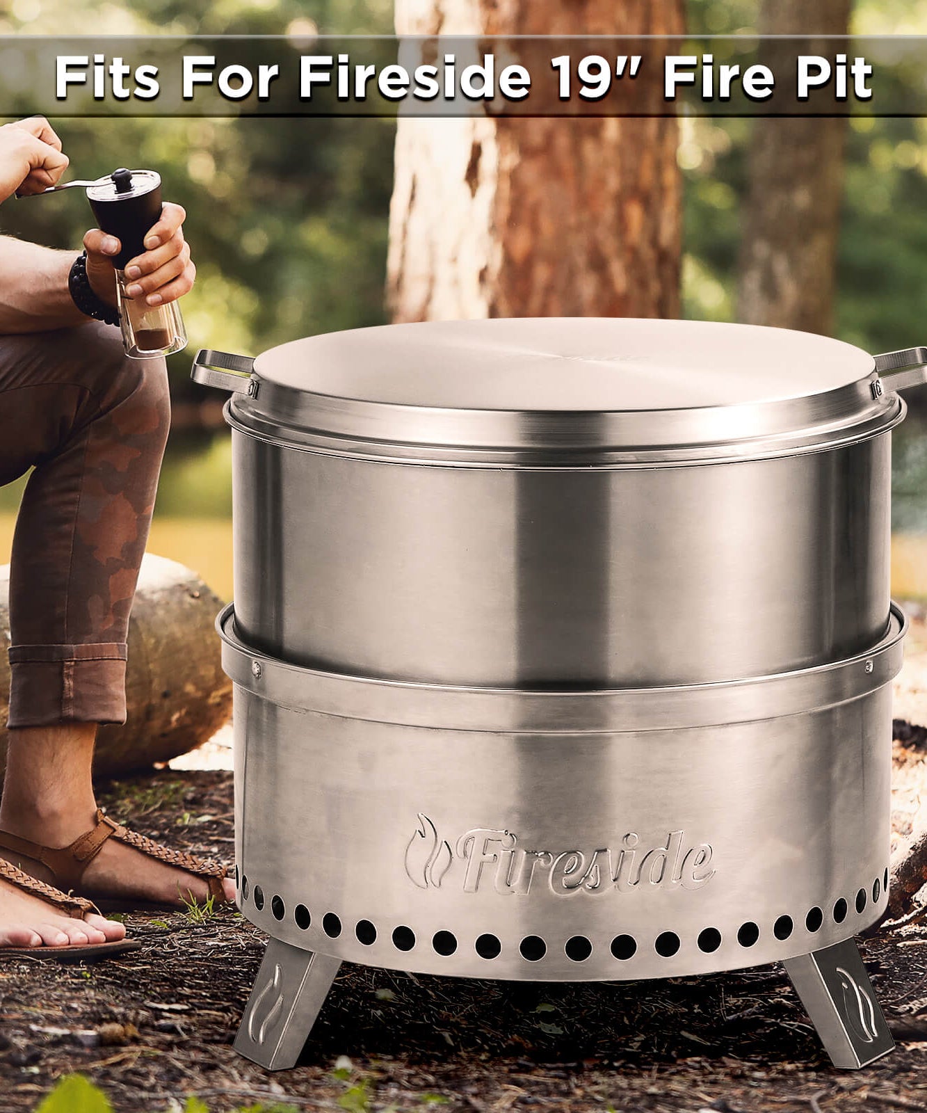 Fireside Pluto R19 Stainless Steel Fire Pit Lid