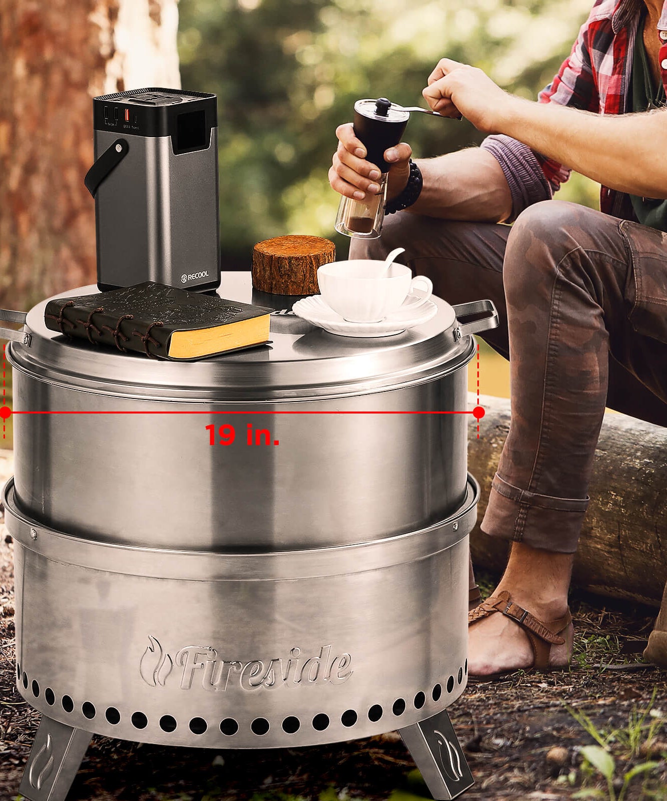 Fireside Pluto R19 Stainless Steel Fire Pit Lid