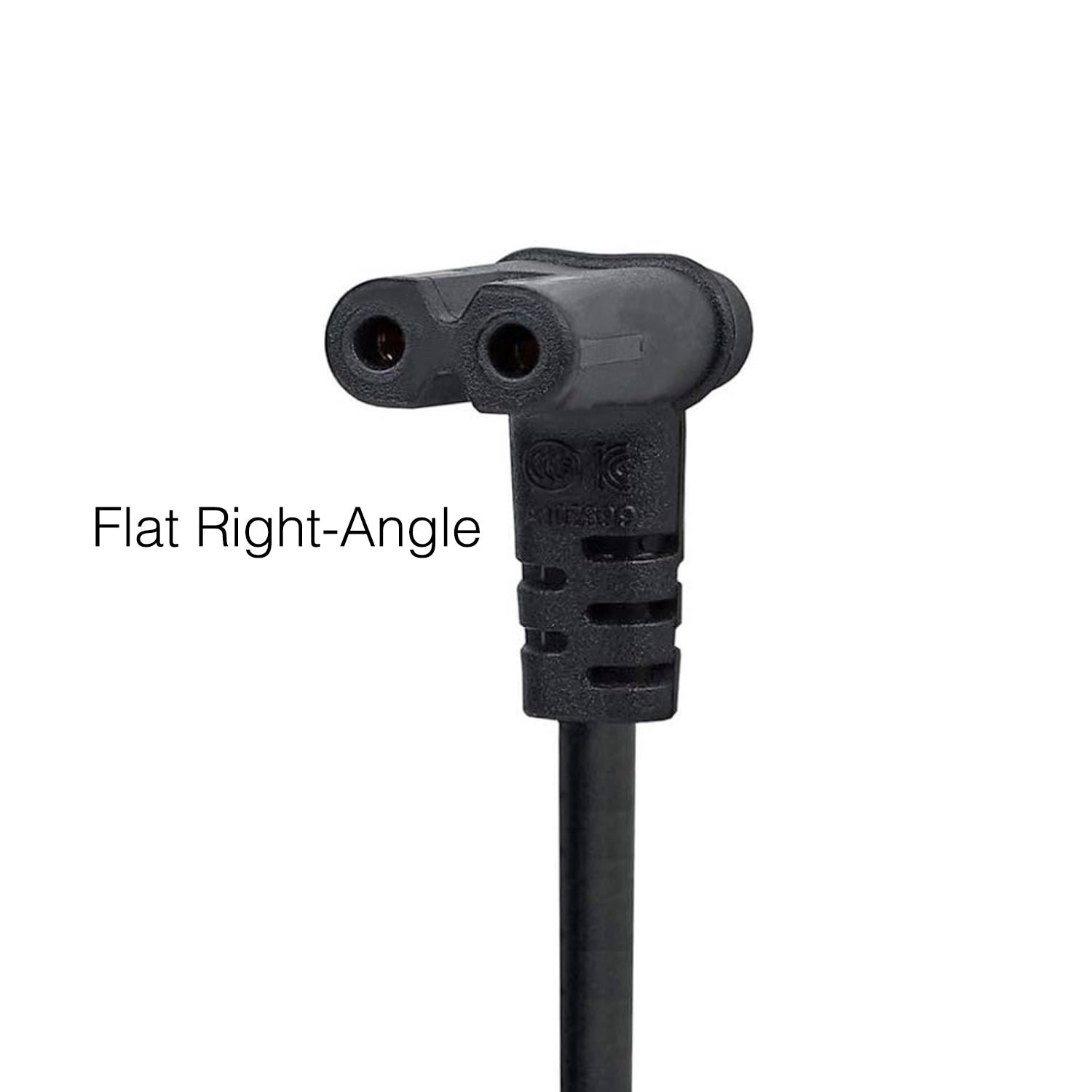 Samsung 3903-000985 AC TV Power Cable | Right Angle 2 prong to Right Angle C7 (Figure 8) | 6 foot - 3903-000985