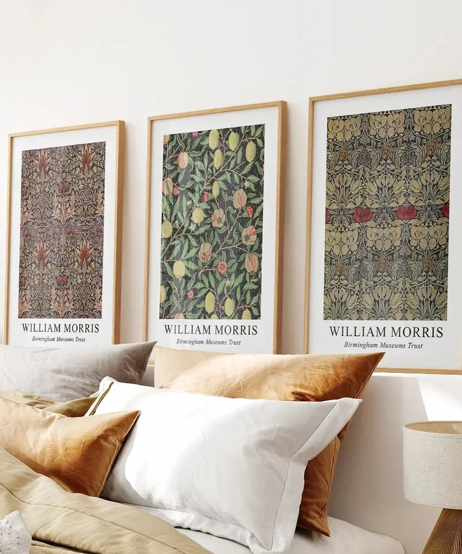 William Morris 3-teiliges Wandbild Set Heimdeko