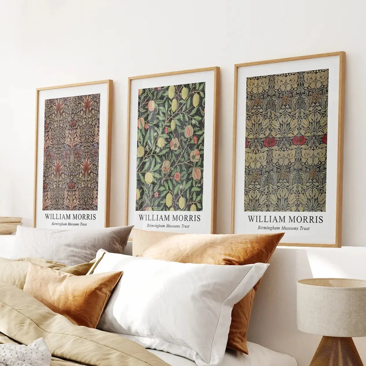 William Morris 3-teiliges Wandbild Set Heimdeko