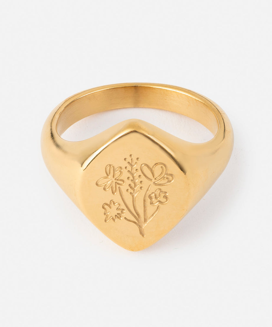 Floral Signet Ring